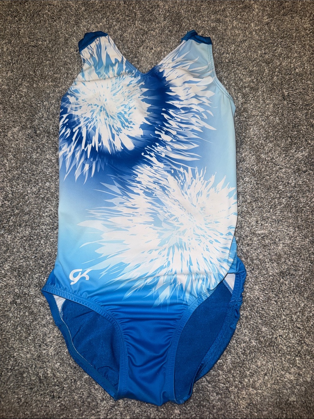 Blue Floral Girls' leotard